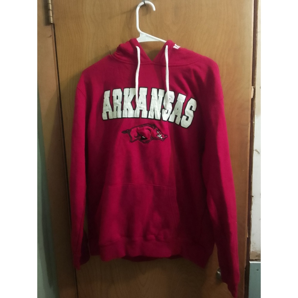 Arkansas Razorbacks Stadium Athletic Red Pullover Long Sleeve Hoodie...
